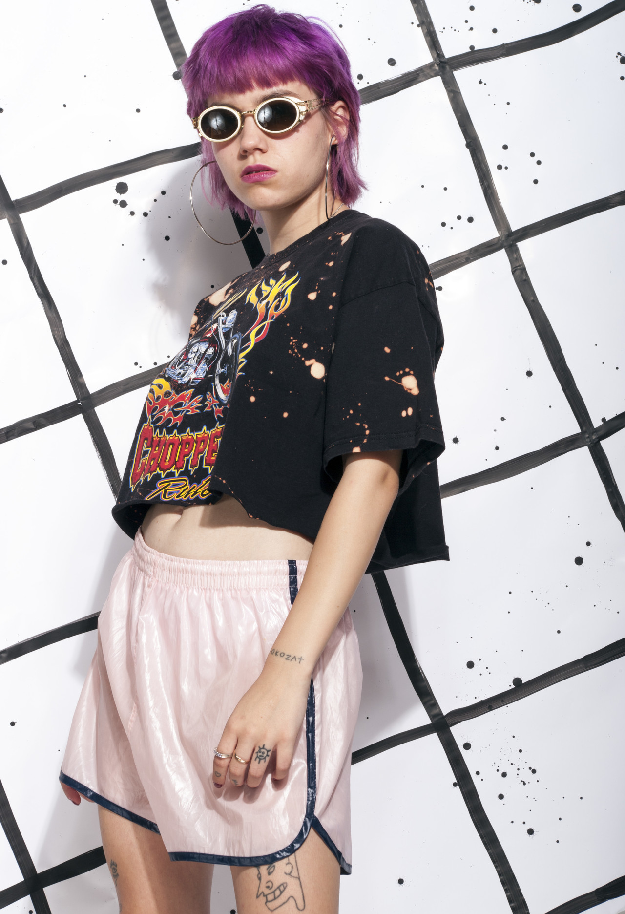 80s shorts outfit