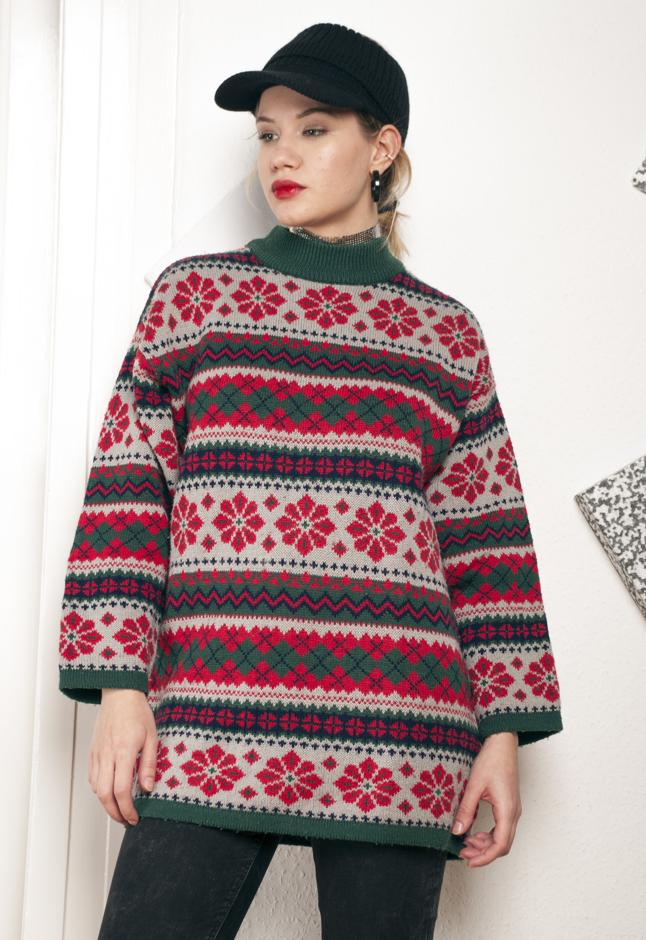 Knit Xmas jumper – 90s vintage sweater – Pop Sick Vintage