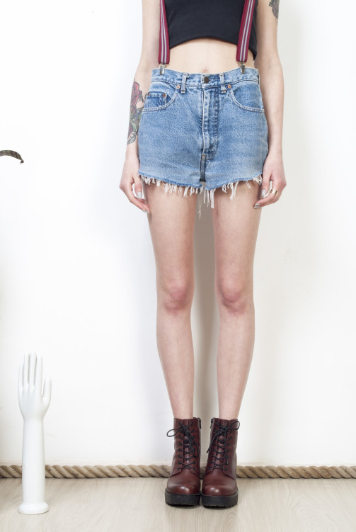 90s high waisted denim shorts