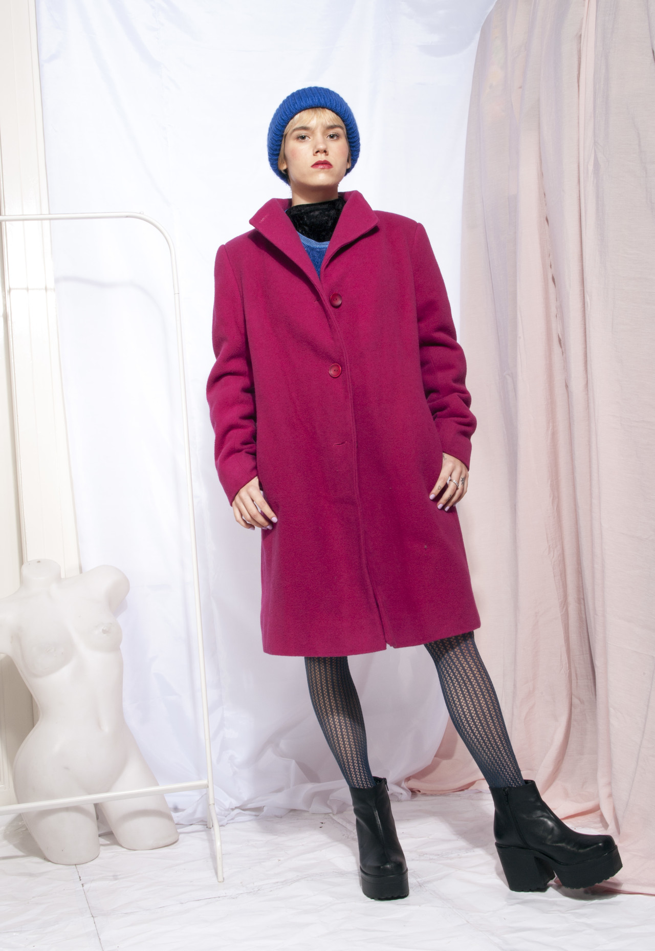 Vintage coat 90s long wool winter coat in pink – Pop Sick Vintage