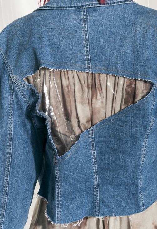 Pvc denim best sale jacket