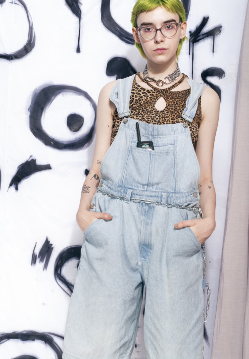 grunge dungarees