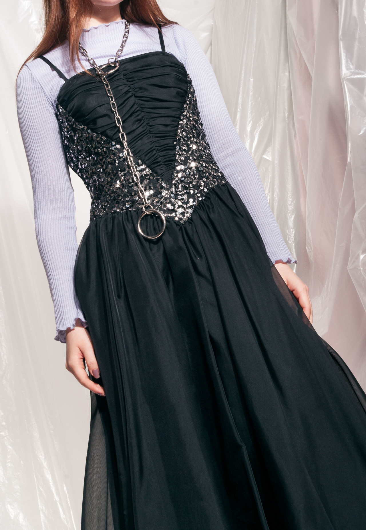 80s sequin prom dress