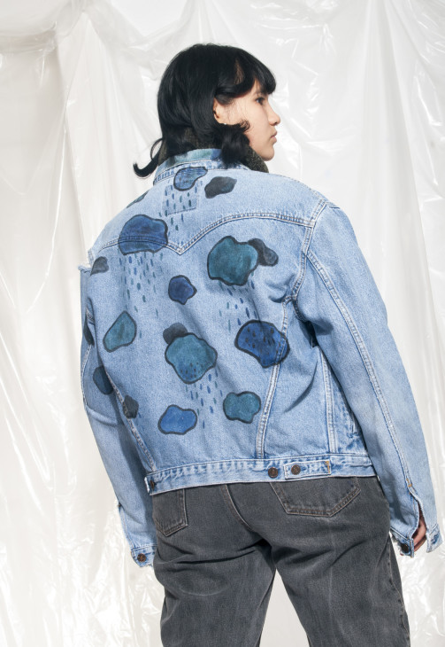 Vintage Levi's Denim Jacket 80s Reworked Hand-painted Cloud – Pop Sick  Vintage