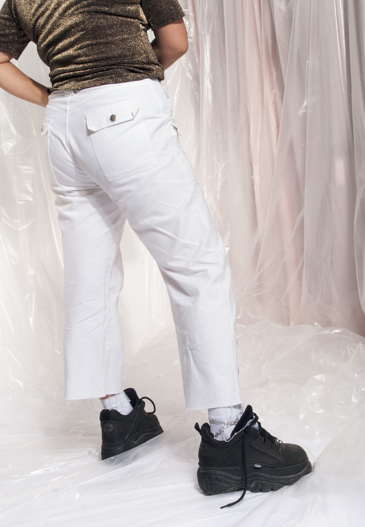 vintage white jeans