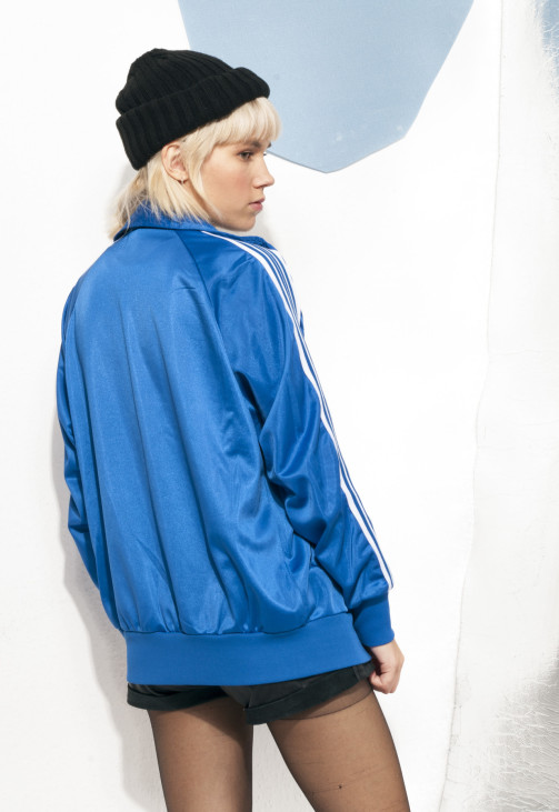 Vintage sweatshirt 90s Attack embroidery blue track jacket – Pop Sick