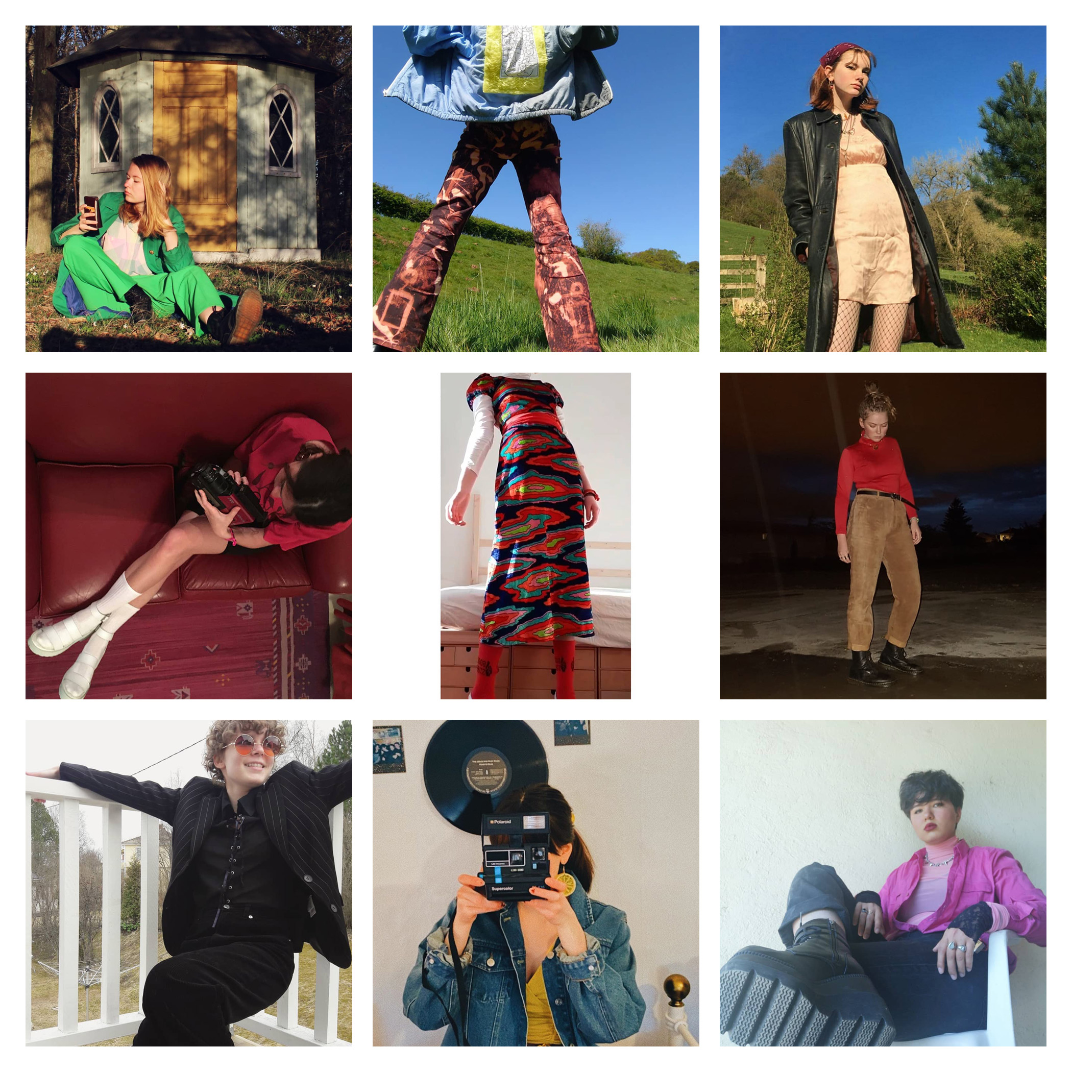 Vintage outfits created during covid lockdown