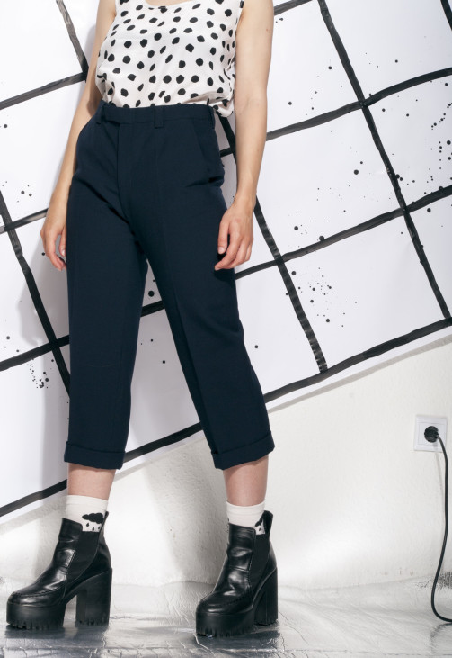 Vintage crop trousers 90s reworked capri pants – Pop Sick Vintage