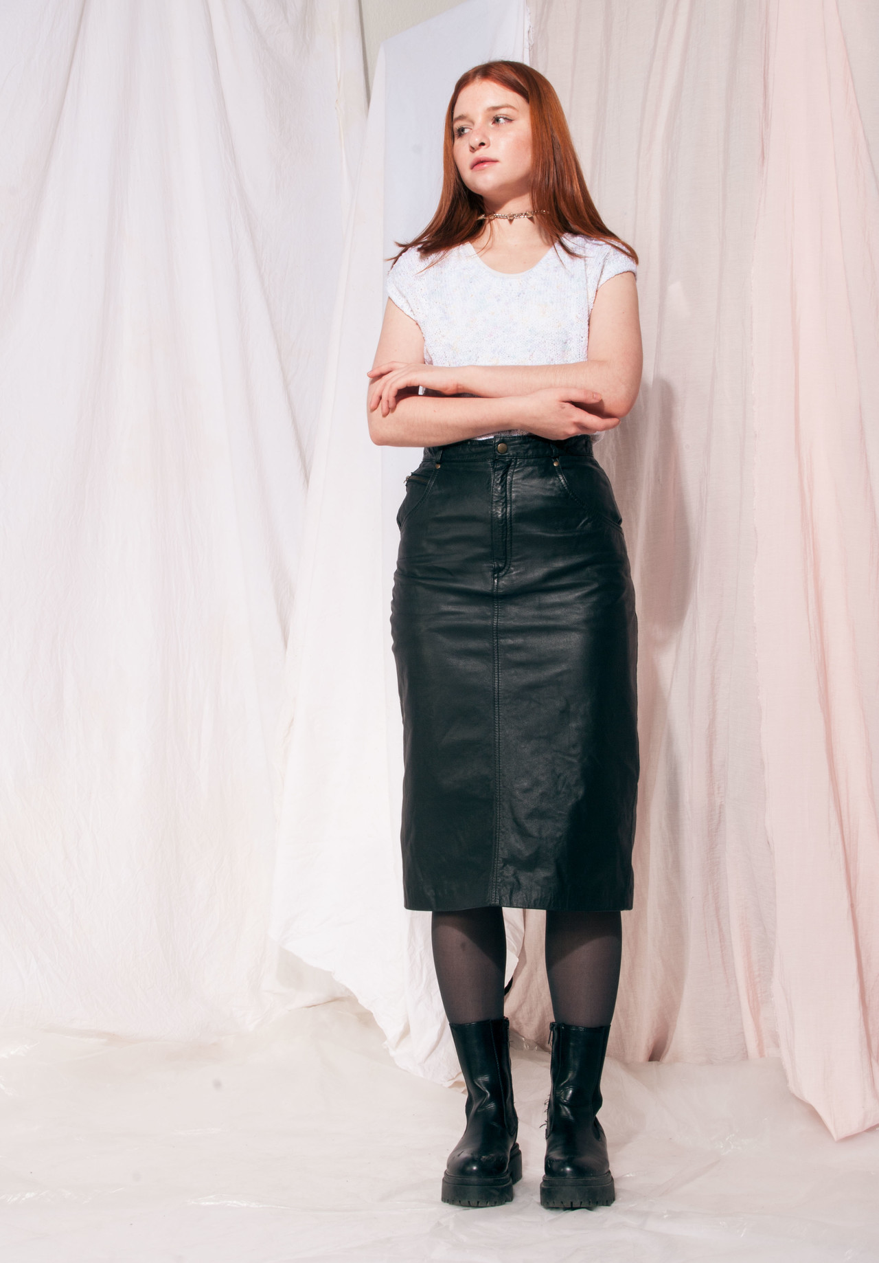 knit skirt elastic waist