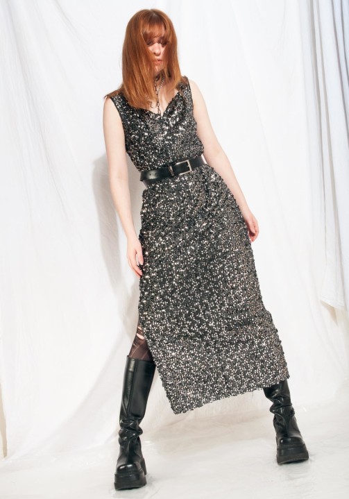 sequin 50s dress