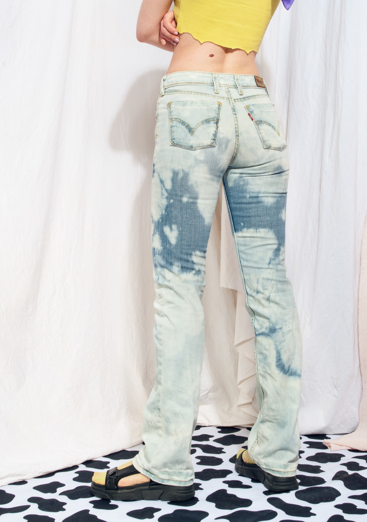 Vintage Levi's Jeans Y2K Reworked Tie-dye Bleach Denim Pants – Pop Sick  Vintage