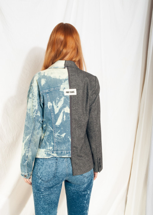 Tie dye denim jacket womens hot sale