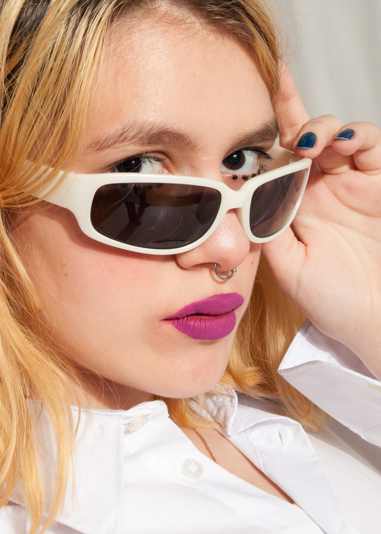 Vintage Sunglasses Y2K Square White Shades Pop Sick Vintage