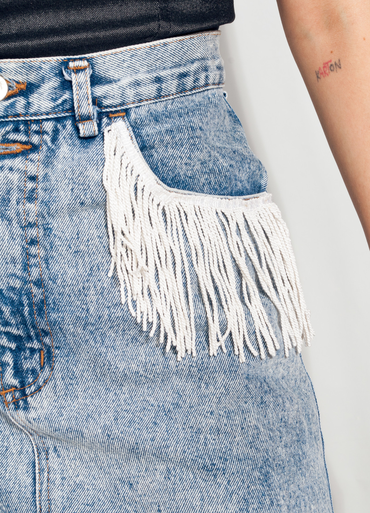 Fringe skirt 80s cheap