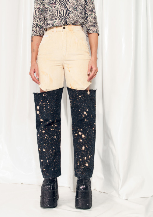 Vintage reconstructed jeans