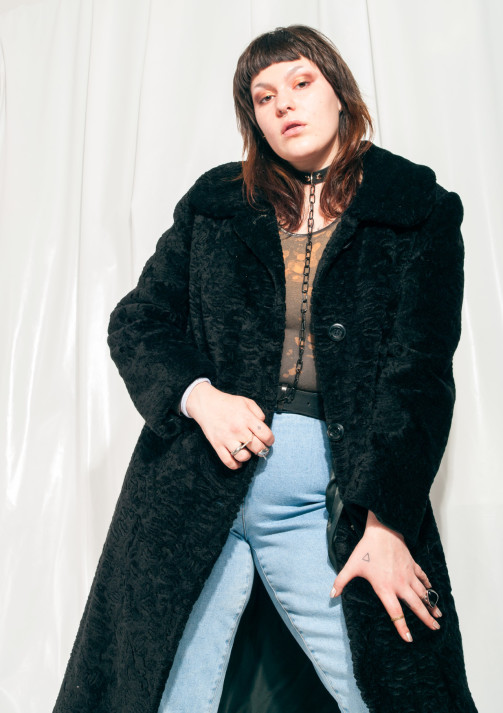 Vintage Faux Fur Coat 80s Long Winter Coat In Black – Pop Sick Vintage