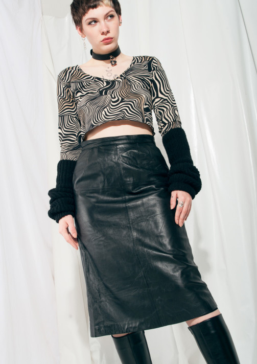 vintage leatherskirt