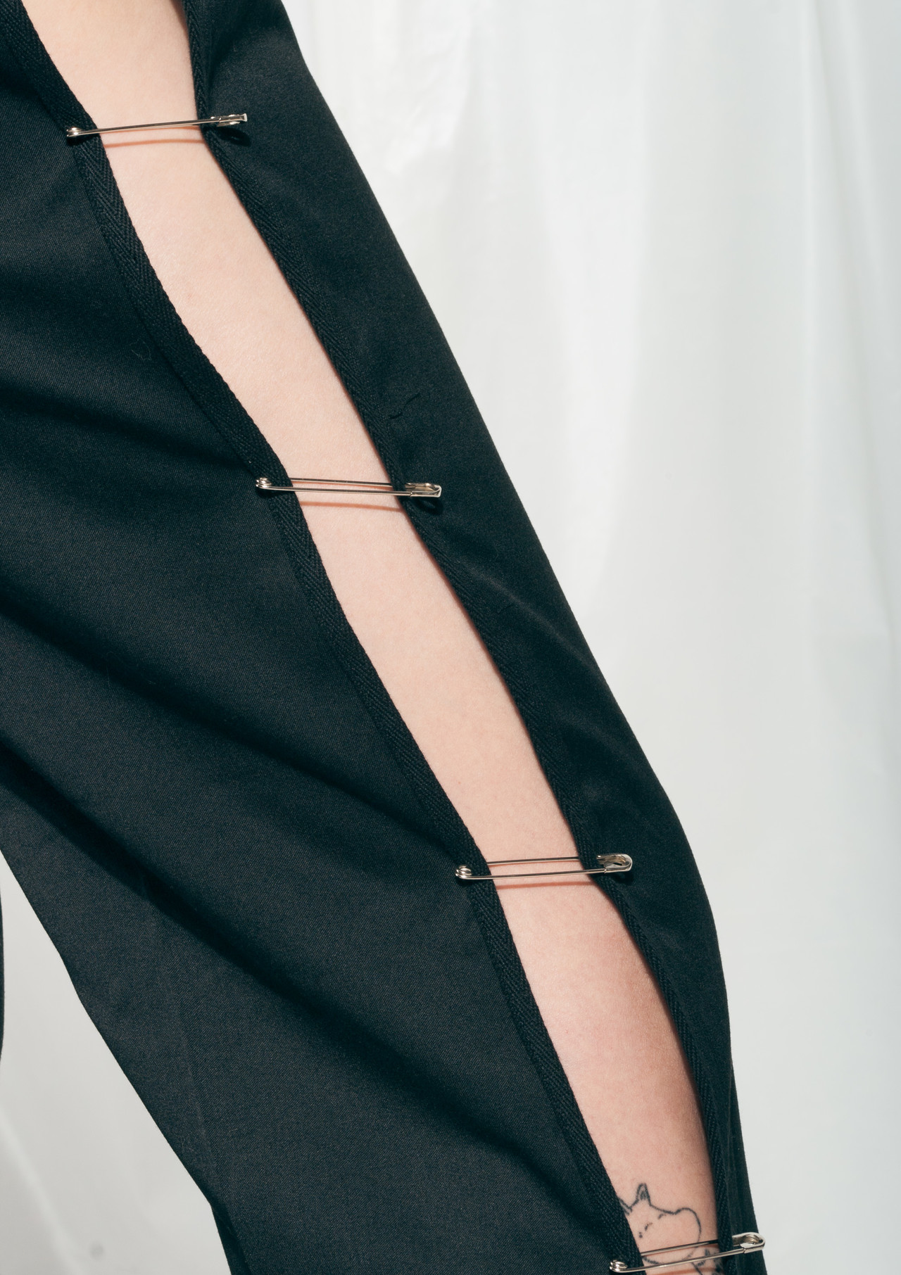 Vintage Trousers Y2k Reworked Open Side Safety Pin Pants Pop Sick Vintage
