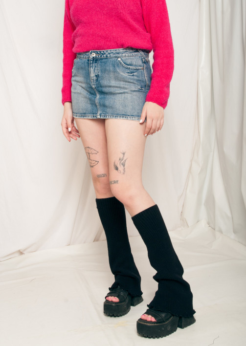 Denim mini cheap skirt y2k