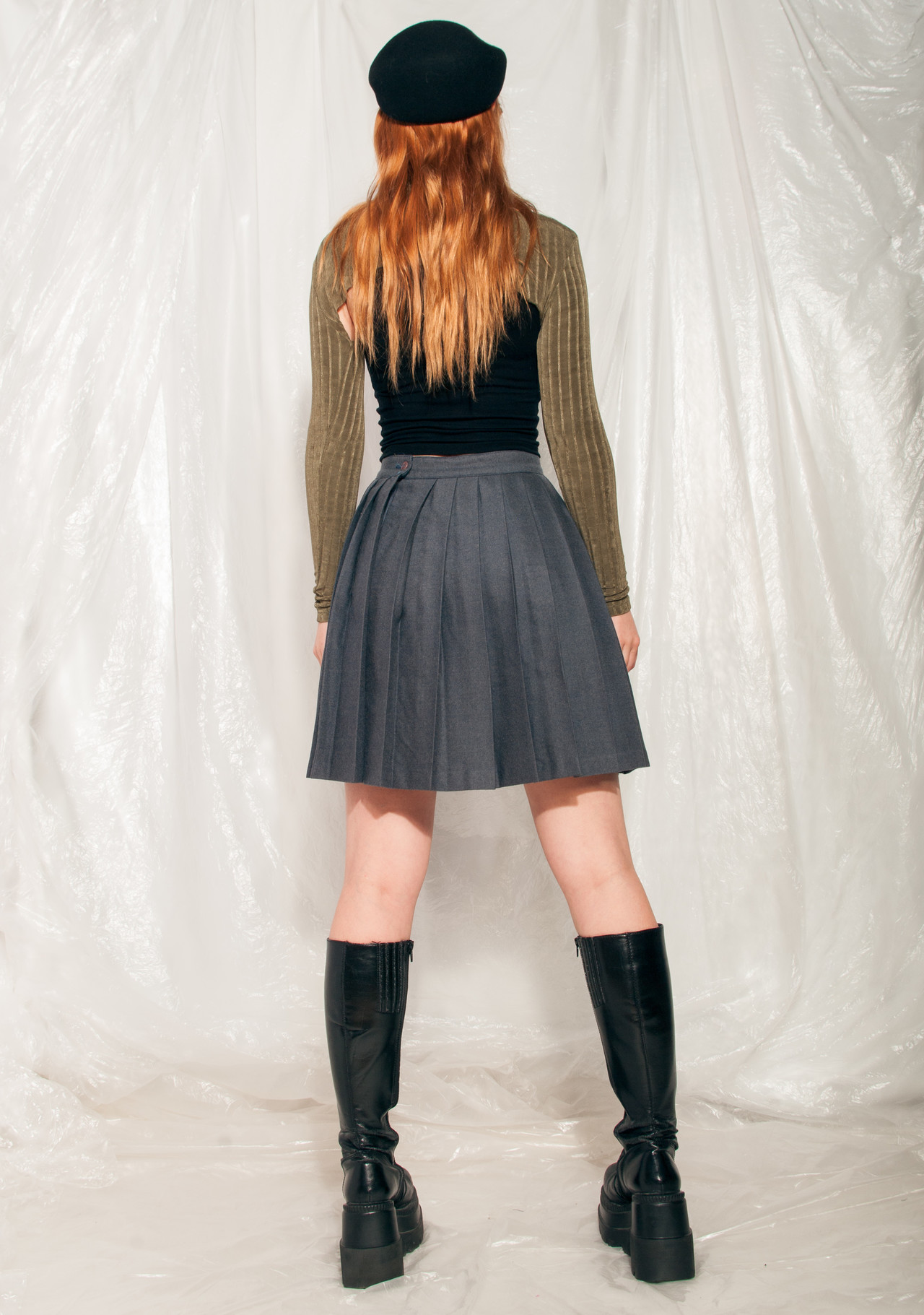 Vintage Pleated Skirt 80s Preppy High Waisted Wool Mini – Pop Sick Vintage
