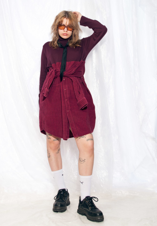90s sales shirt dress