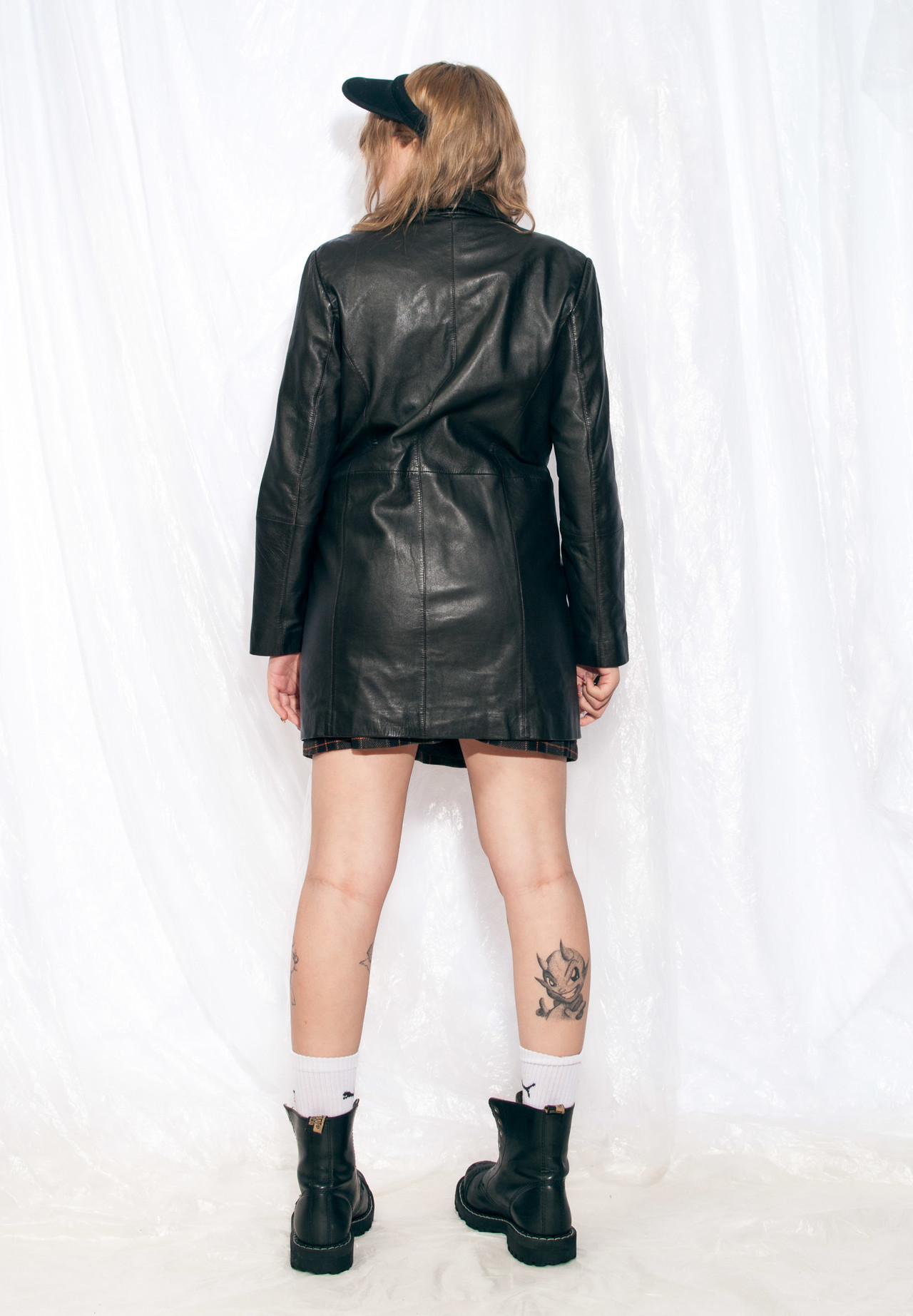 Vintage Leather Jacket Y2k Matrix Coat In Black – Pop Sick Vintage