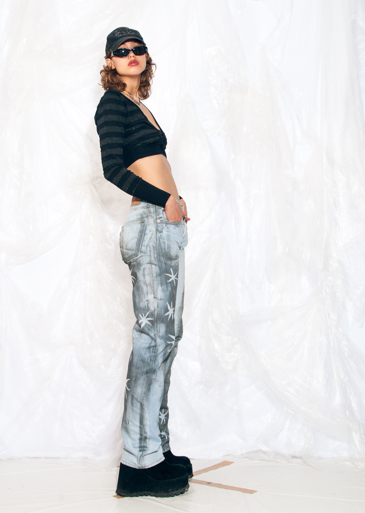 90s hotsell painted jeans