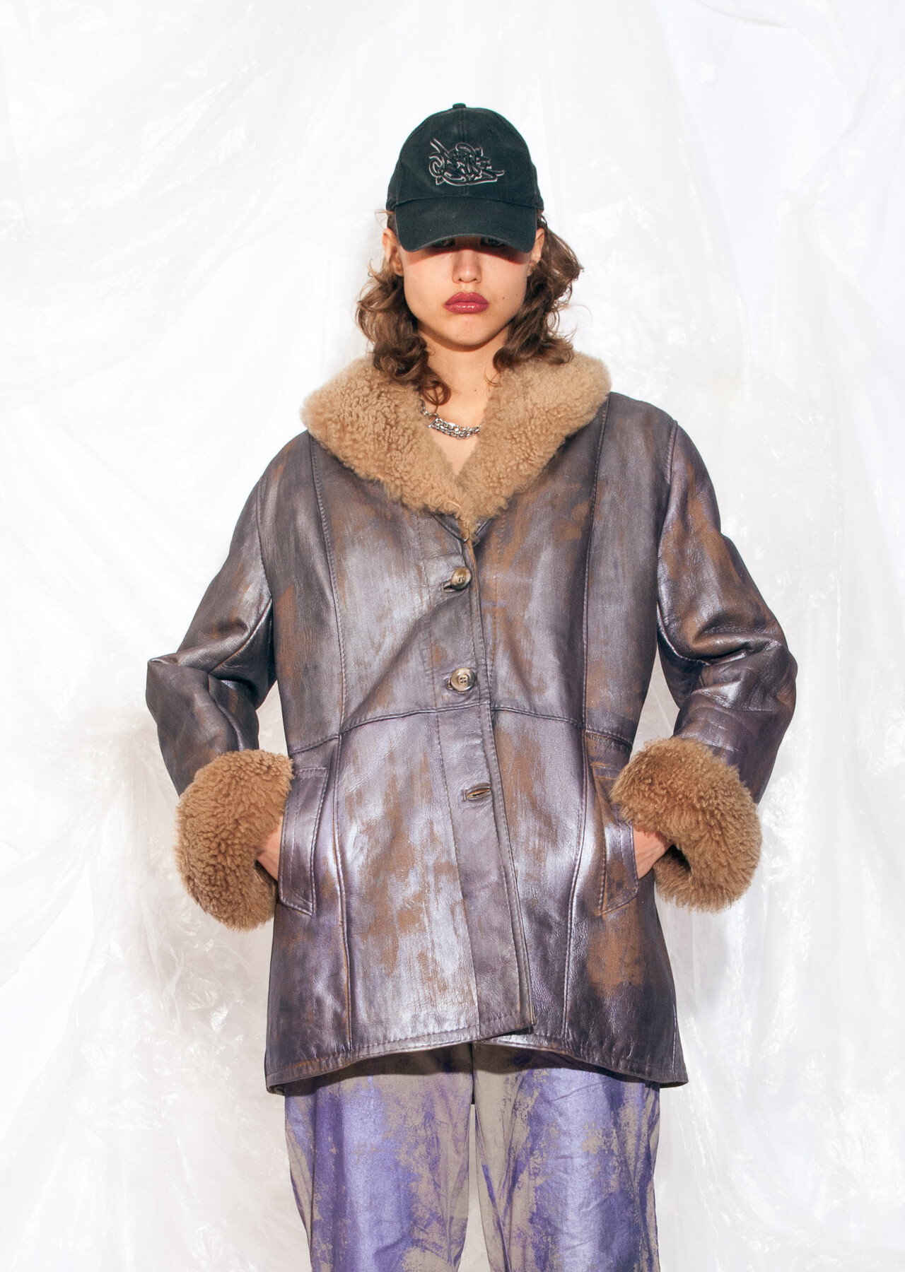 70s shearling coat top