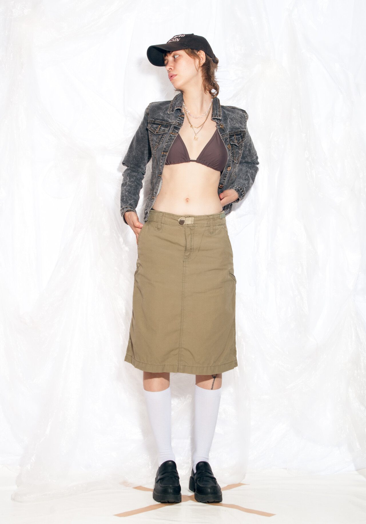 Long khaki skirts shop 88