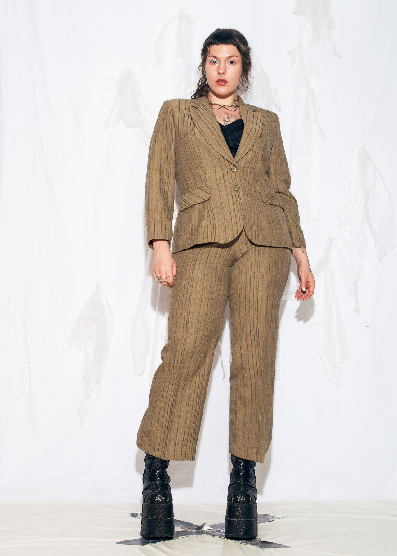 Vintage Y2K Office Siren Blazer Suit Set in Brown – Pop Sick Vintage Y2K Office Siren Blazer Suit Set in Brown – Pop Sick