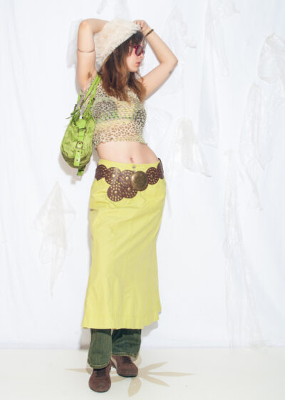 Vintage Y2K Maxi Skirt in Green