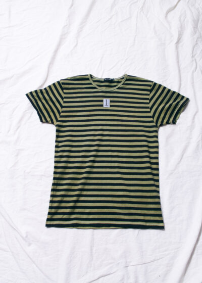 Reworked Y2K Marimekko Striped T-shirt in Green