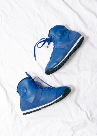 Vintage Y2K Leather Boxing Shoes in Blue