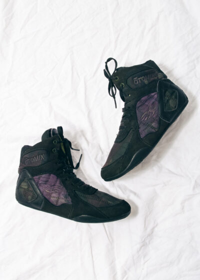 Vintage Y2K Otomix Leather Boxing Shoes in Purple and Black
