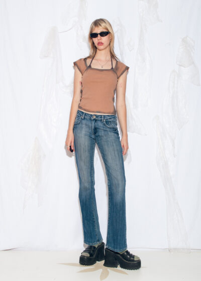 Vintage Y2K Low Rise Flare Jeans in Blue