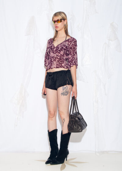 Vintage Y2K Boho Blouse in Purple