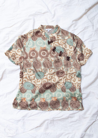 Vintage Y2K Chinese Satin Blouse
