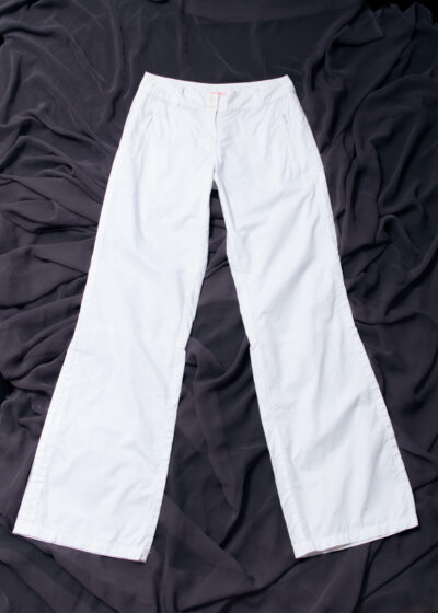 Vintage Y2K Gin Tonic Wide-Leg Trousers in White