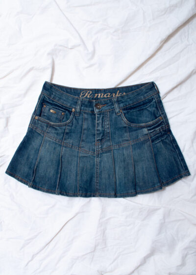 Vintage Y2K Denim Micro Skirt in Blue