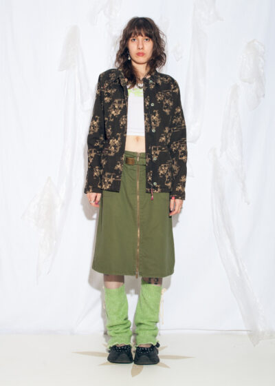 Vintage Y2K Rip Curl Parka Jacket in Brown Denim