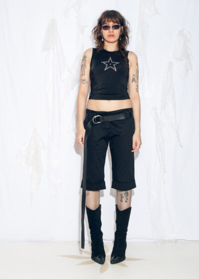 Vintage Y2K Capri Trousers in Black