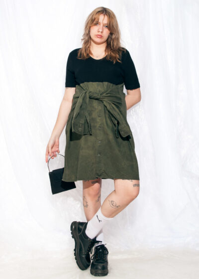 Vintage Dress Y2K Reworked Deconstructed Shirt Tee