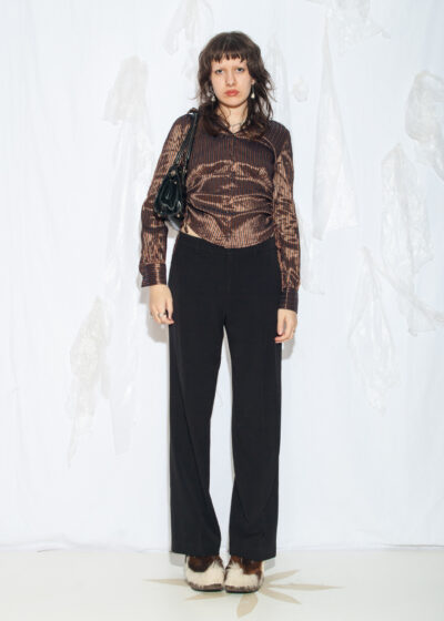 Vintage Y2K Flares Trousers in Black