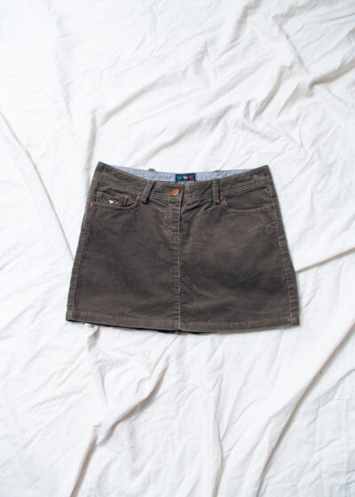 Vintage Y2K Mini Skirt in Grey Cotton