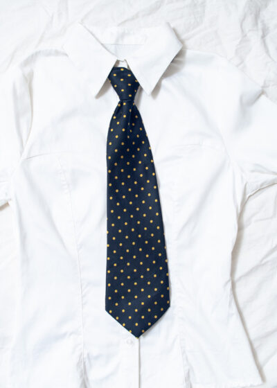 Vintage 80s Polka Dot Necktie in Black