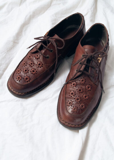 Vintage 90s Joe Sanchez Leather Oxford Shoes in Brown