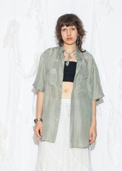 Vintage 90s Silk Oversized Shirt