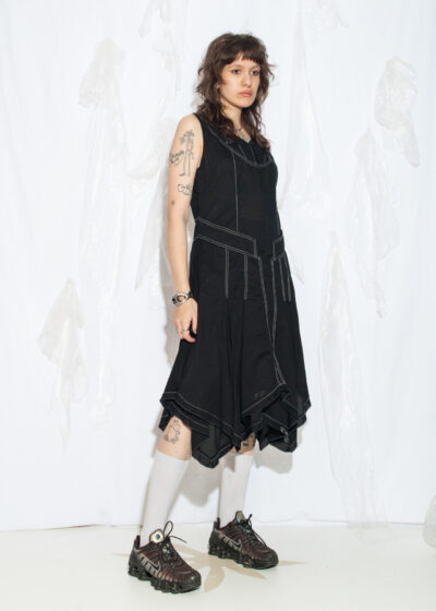 Vintage Y2K Subversive Style Dress in Black