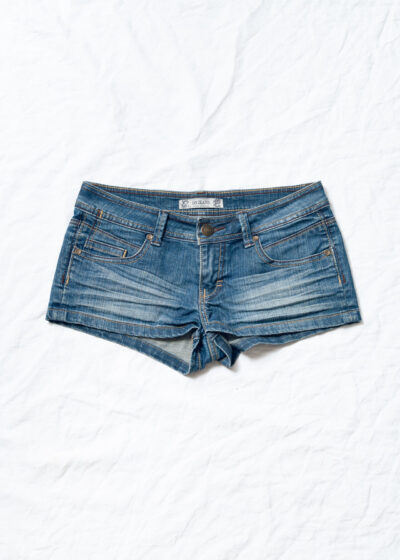 Vintage Y2K Denim Micro Shorts in Blue