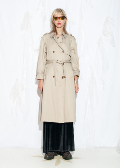Vintage 90s Nuage Trench Coat in Beige